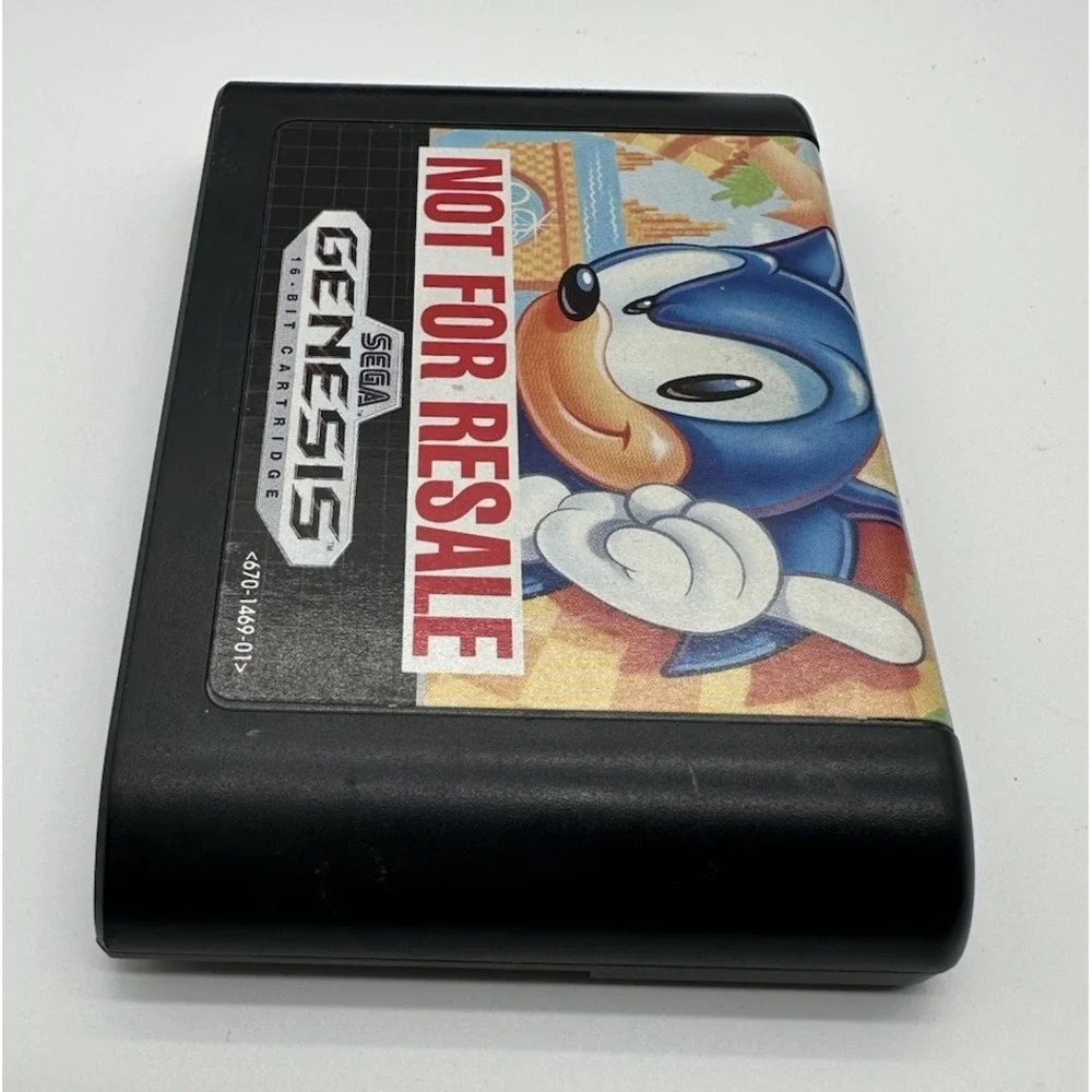 SONIC THE HEDGEHOG SEGA GENESIS NOT FOR RESALE COMPLETE CIB TESTED + POSTER